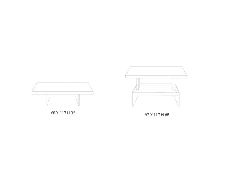 Tavolino in stile moderno modello Bellagio di Ozzio con sconti imperdibili