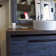 mobile bagno moderno noce con maniglione design bambu in offerta