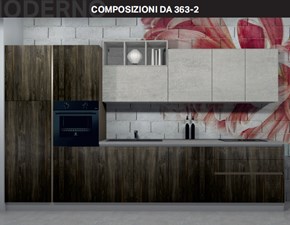 Cucina Arrex moderna lineare altri colori in laminato materico Composizione da 363- 2