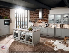 Cucina bianca design ad isola Muffin Colombini casa in Offerta Outlet
