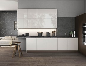 Cucina bianca moderna ad angolo Time Arredo3 in Offerta Outlet