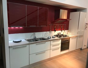 Cucina bianca moderna lineare Modello diamante Veneta cucine in Offerta Outlet