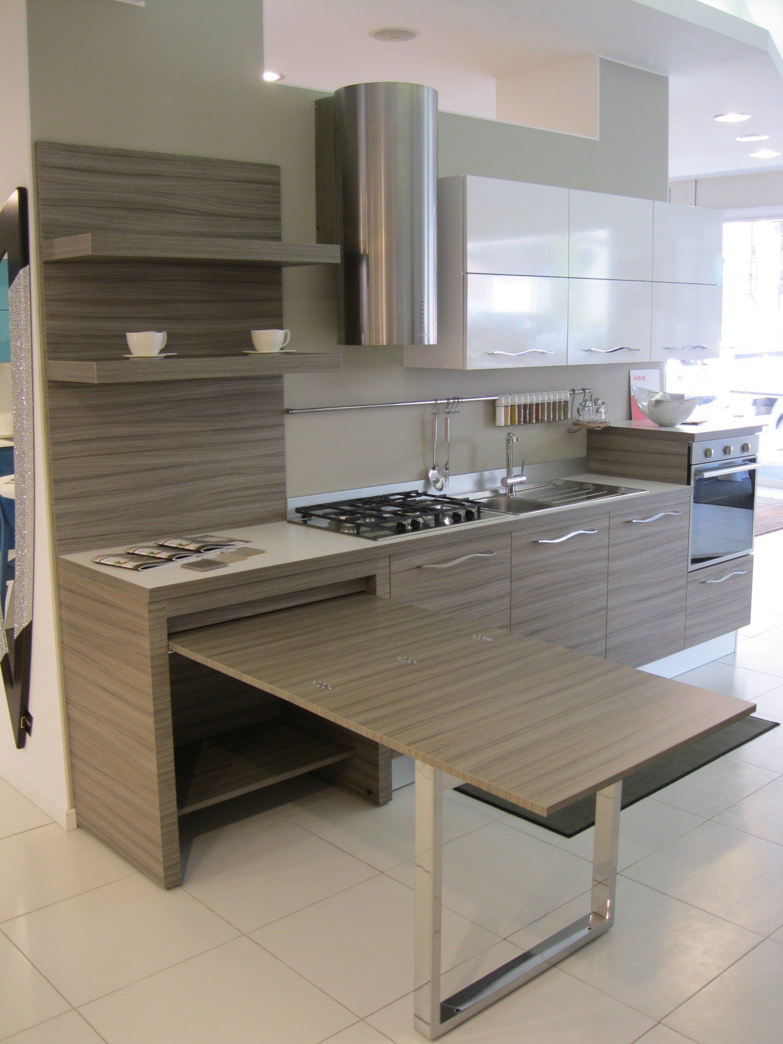 Cucina bianca lucida con top bianco: cucina moderna, spunti e ...