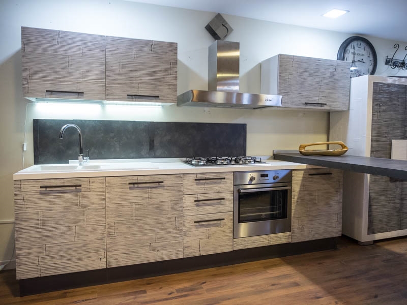 Cucina grey bambu e legno moderna angolare etnica cucine a ...