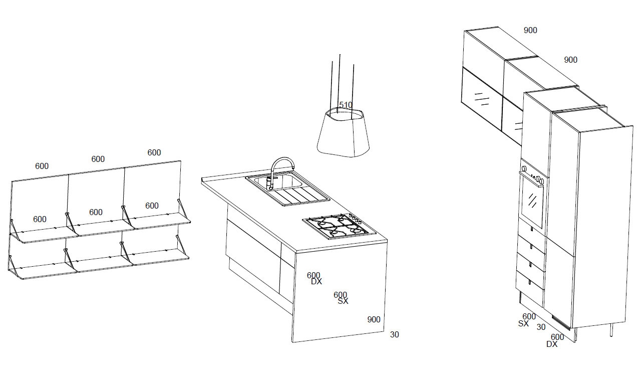 Dimensioni isola cucina. free design cucina moderna di medie ... Dimensioni isola cucina