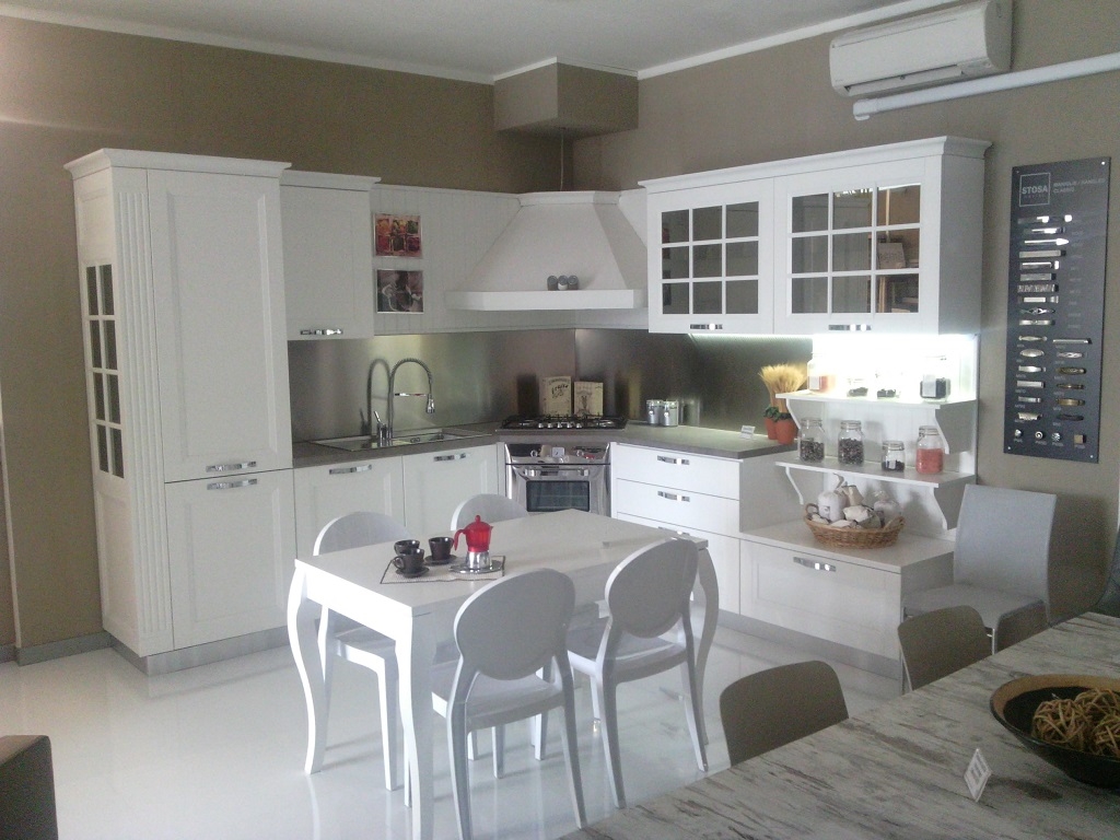 Cucina bianca lucida con top bianco: cucina moderna, spunti e ...