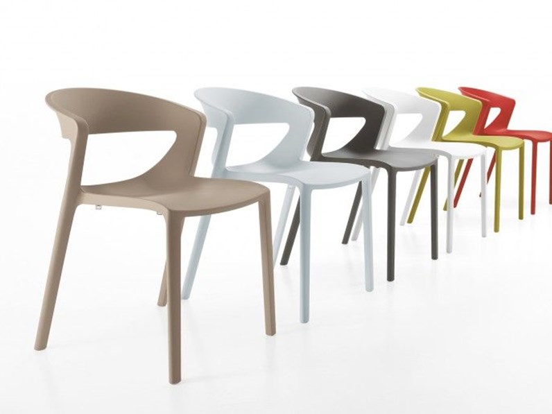 Green Boheme Sedia Paloma Impilabile - Polimerico Verde 55x50x88cm Made In Italy - Foto 6