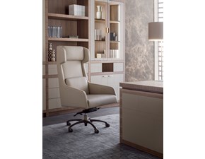 Sedia Luxury office in  vera pelle spessorata vari colori Md work in OFFERTA OUTLET