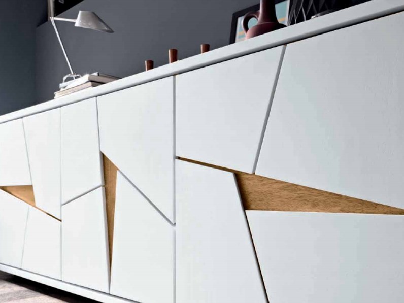 Madia moderna bianca legno offerta PREZZI OUTLET