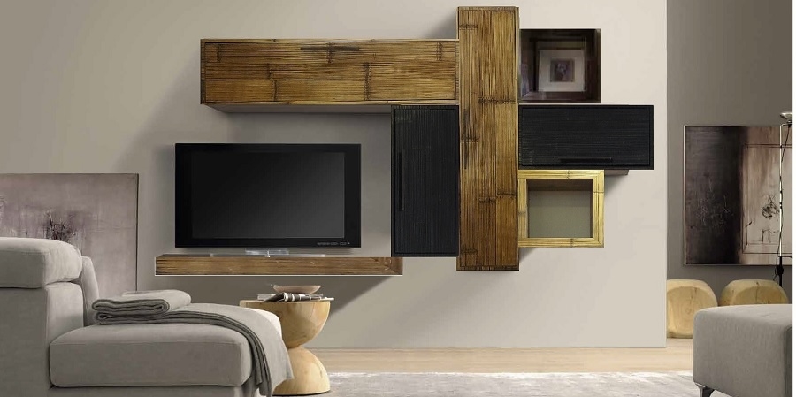 Parete in legno con mensole ~ canlic for . Parete di mensole