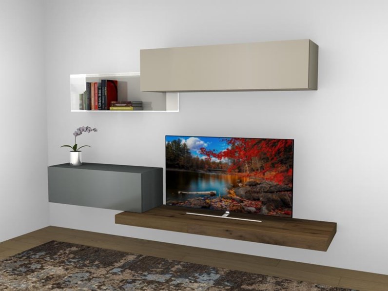 Parete attrezzata 36e8 Lago in stile design a prezzo scontato