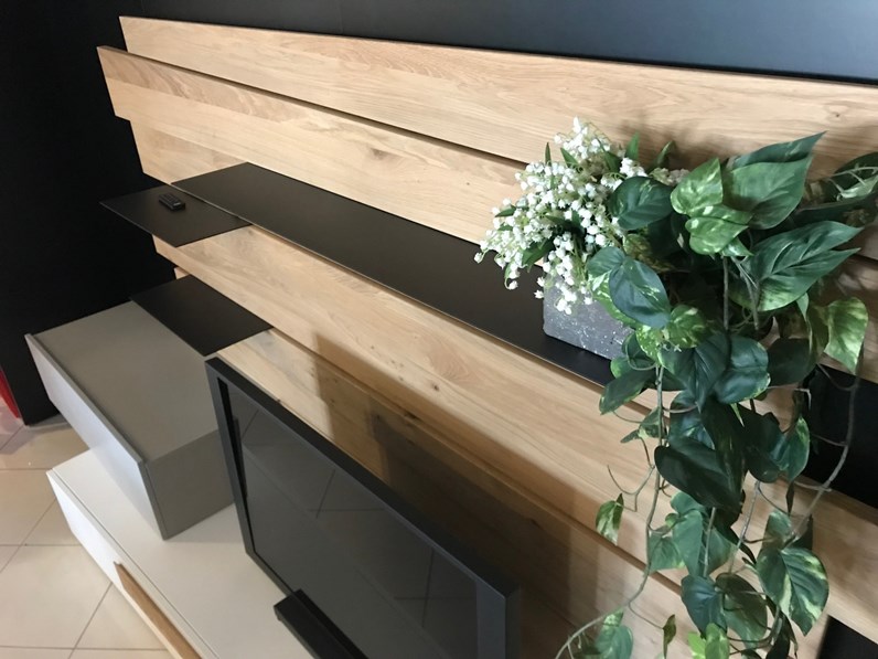 Parete Attrezzata In Stile Moderno A c f In Legno Offerta Outlet