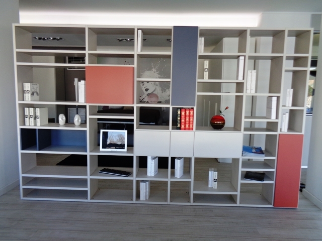 Soggiorno Doimo CityLine Libreria bifacciale over laminato laccato Laminato M...