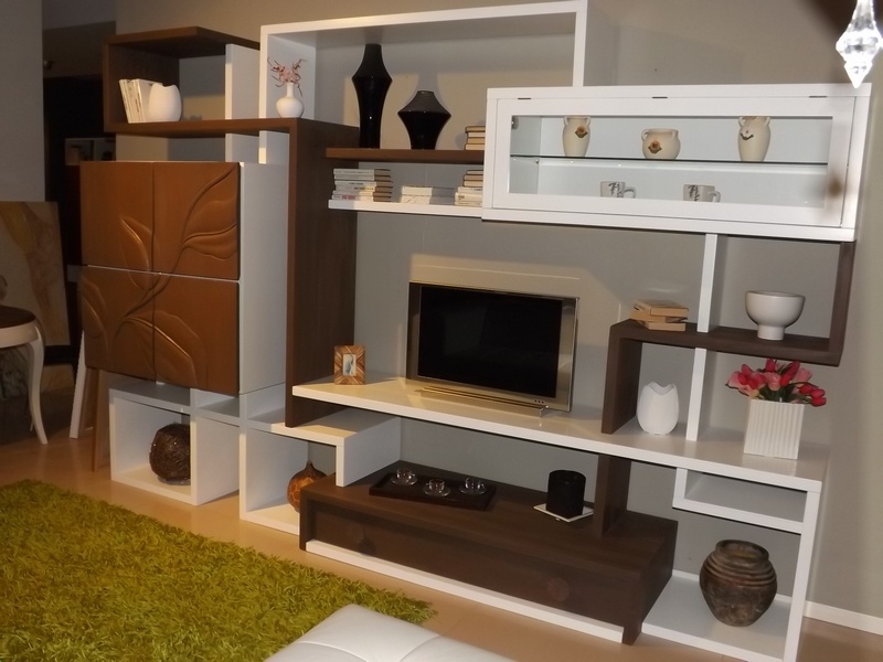 Soggiorno marchetti natura laccato opaco pareti attrezzate design ... Libreria soggiorno design
