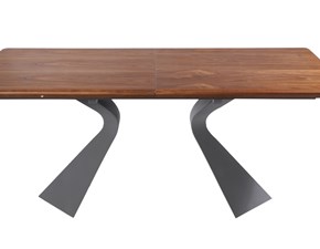 Tavolo in legno rettangolare Tavolo pranzo design allungabile legno e metallo  Outlet etnico in offerta outlet