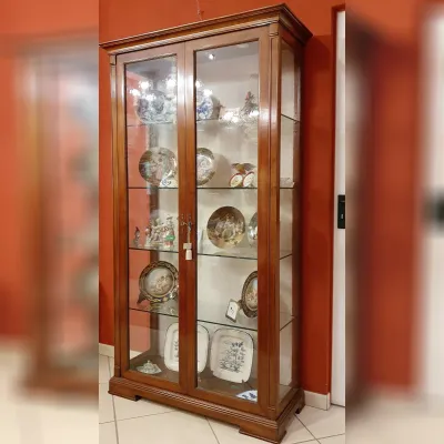 Mobile d'antiquariato modello Vetrina cristalliera in ciliegio a PREZZO SCONTATO