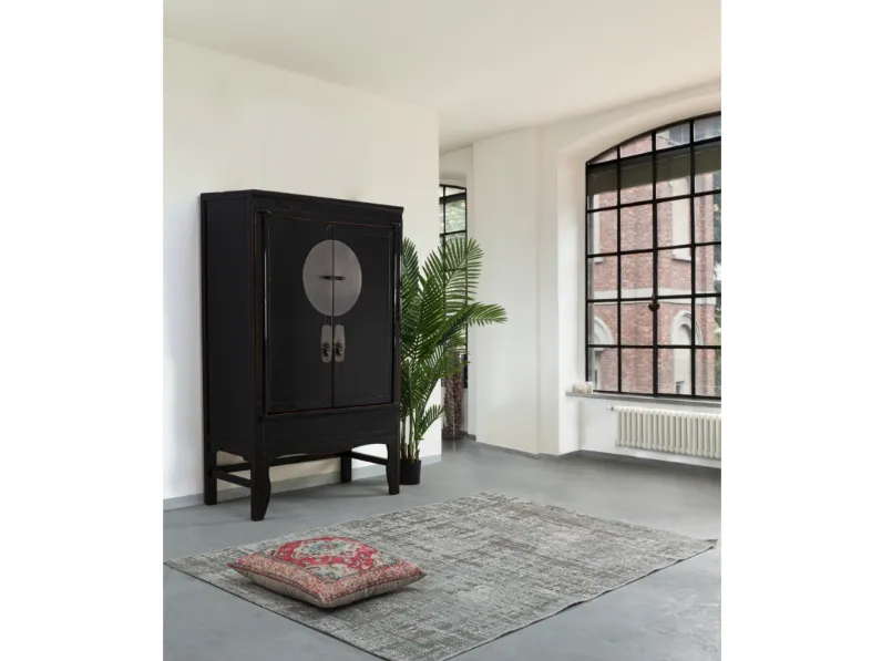 Mobile d'antiquariato Armadio c-ripiani jinan nero IN OFFERTA OUTLET