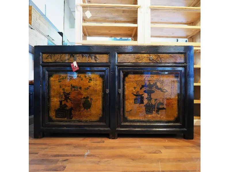 Mobile di antiquariato Madia antica cina in olmo fine 800 IN OFFERTA OUTLET