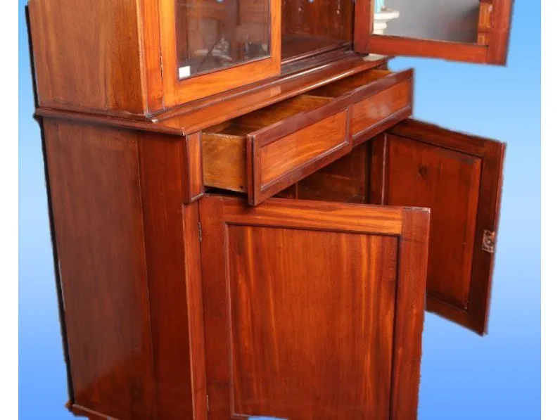 Mobile in stile classico modello Grande vetrina credenza libreria alta del 1900 con un ribasso esclusivo