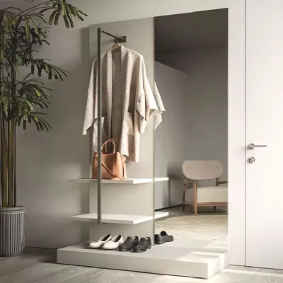 Appendiabiti Appendiabiti con boiserie e specchio Artigianale in laccato opaco a prezzo Outlet