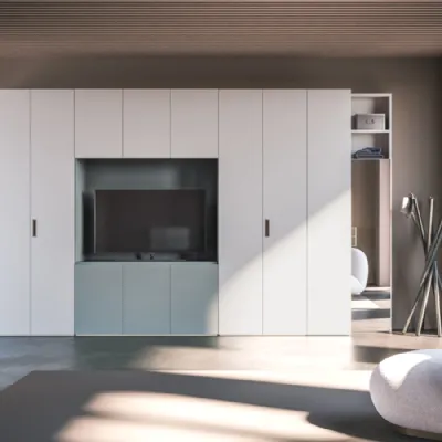 Armadio ante battenti in laccato opaco Liscia night 07 di Orme