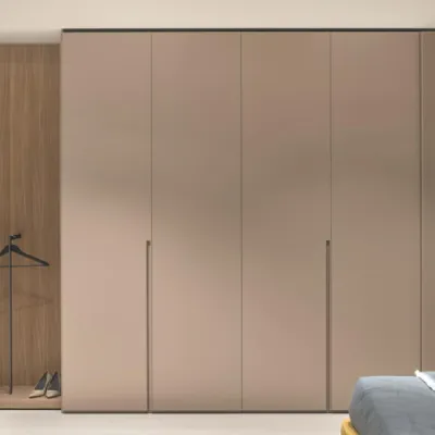 Armadio ante battenti in laminato materico Step mid di 3b salotti