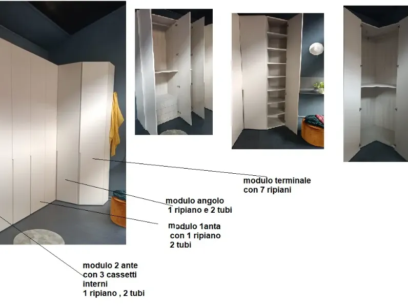 Armadio moderno Angoloima Imamobili con un ribasso imperdibile