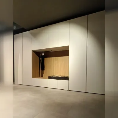 Armadio ante battenti in laminato opaco Armadio con vano centrale e panca di Battistella