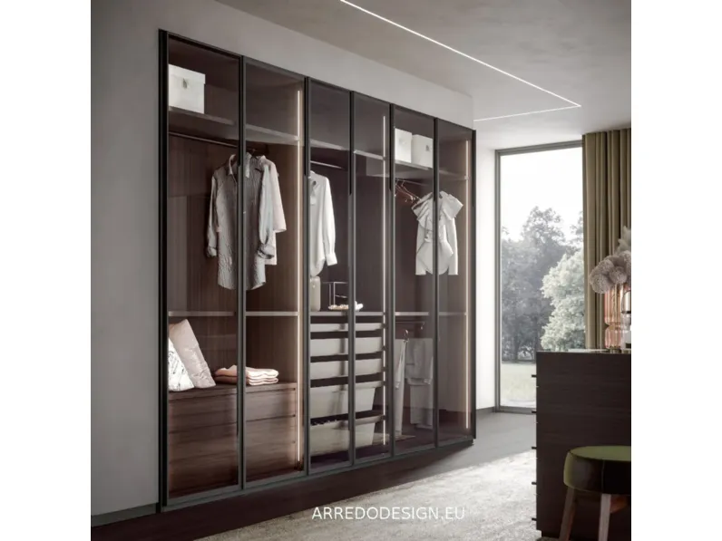 Armadio design Domino glass di Veneran a PREZZO OUTLET -30%