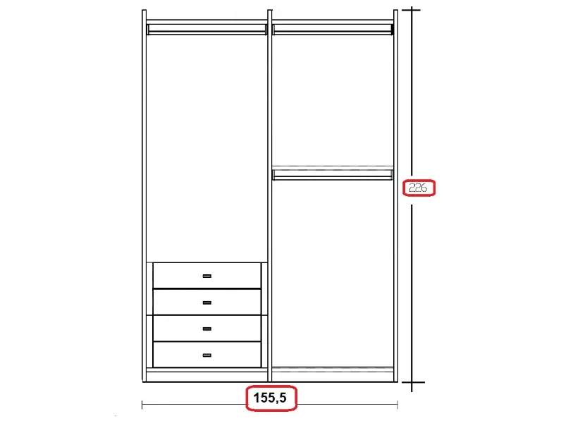 Armadio navy di Moretti compact in OFFERTA OUTLET