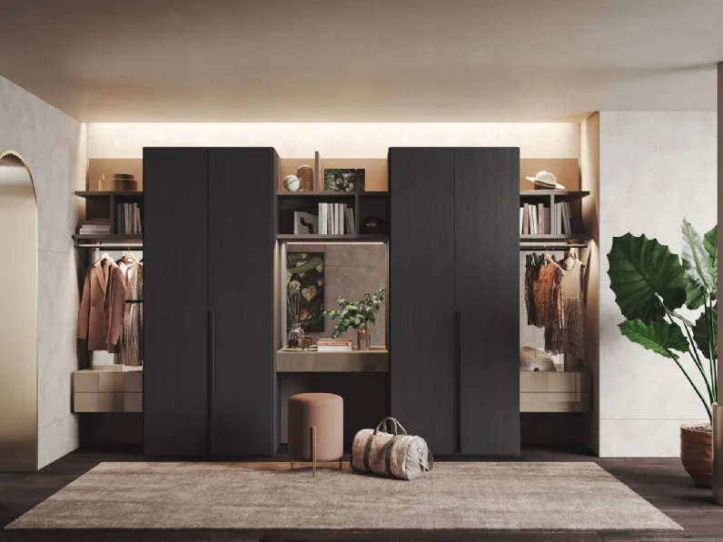 Armadio Armadio 4 ante completo di boiserie con specchi di morassutti scontato del 30% di Morassutti A PREZZO SCONTATO 35%