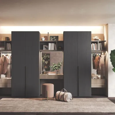 Armadio Armadio 4 ante completo di boiserie con specchi di morassutti scontato del 30% di Morassutti A PREZZO SCONTATO 35%