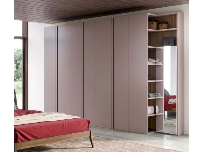 Armadio moderno Armadio a 7 ante con libreria-terminale con specchio di orme in promo-sconto del 40%Ormecon uno sconto imperdibile