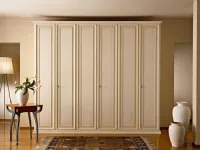 Armadio classico mod.Caravaggio, patinato beige, artigianale, sconto 35%.