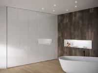 ARMADIO Armadio mod.cristal in vetro lacc.bianco di giessegi scontato del 38% Giessegi OFFERTA OUTLET