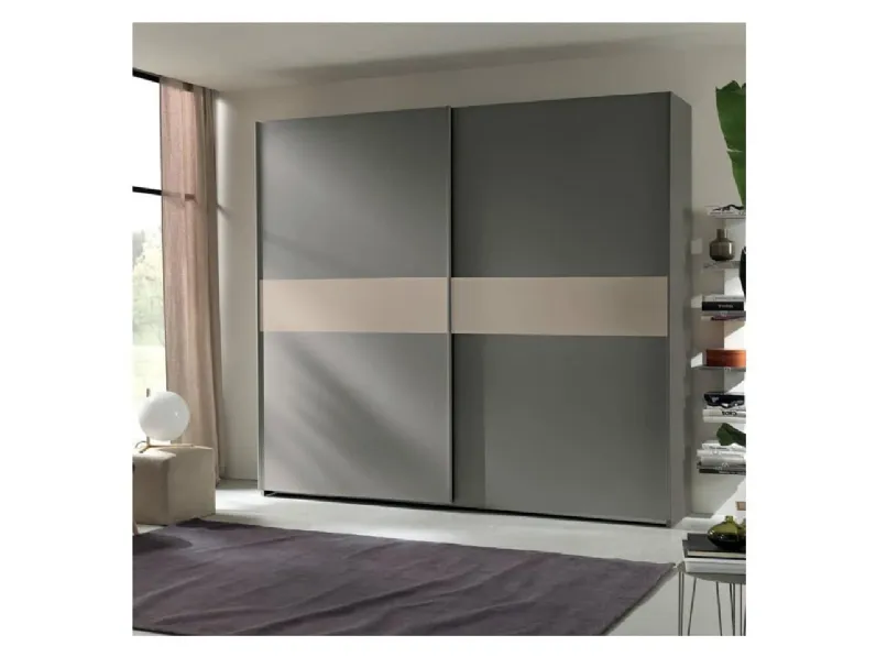 Armadio mod. Lione a 2 ante scorrevoli, maxi sconto del 95%! Lunghezza: 2m.