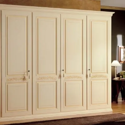 Armadio ante battenti in laccato opaco Armadio mod.veronese patinato avorio scontato del 35% di Eurodesign