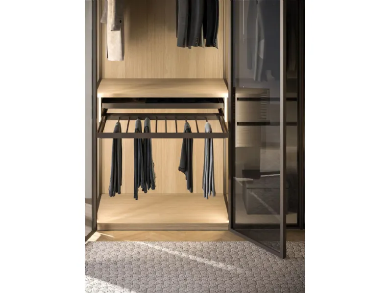 Armadio con ante battenti moderno Armadio skeletro con ante glass night 15 Orme a prezzo ribassato