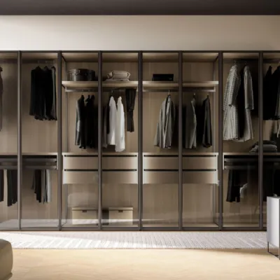 Armadio con ante battentimodernoArmadio skeletro con ante glass night 15 Orme a prezzo ribassato