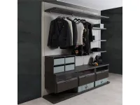 Armadio in legno Bliss player outlet a marchio Diotti.com scontato -55%