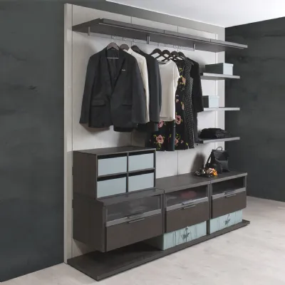 Armadio in legno Bliss player outlet a marchio Diotti.com scontato -55%