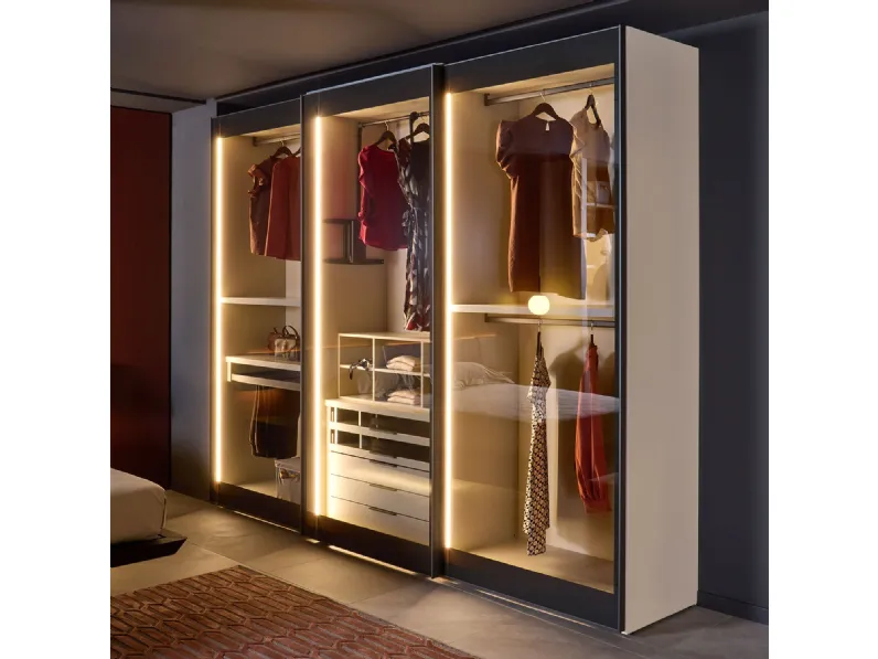 Armadio in vetro Boutique player 02 outlet a marchio Diotti.com scontato -56%