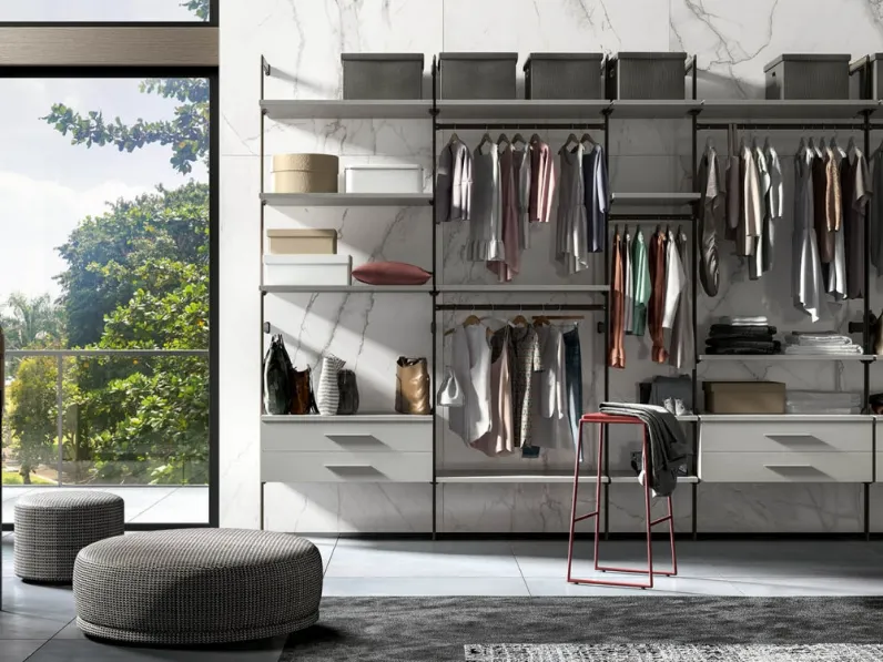 Armadio di Collezione esclusiva modello System soul 8 in laccato opaco con sconto -40%