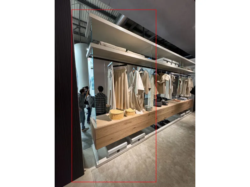 Armadio in legno Air walk-in closet 2096 a marchio Lago scontato -45%