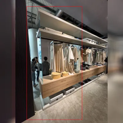 Armadio cabina armadio in legno Air walk-in closet 2096 di Lago