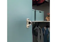 Armadio Cabina armadio per camerette in finitura betulla e cielo laccato Collezione esclusiva a due ante a prezzo Outlet