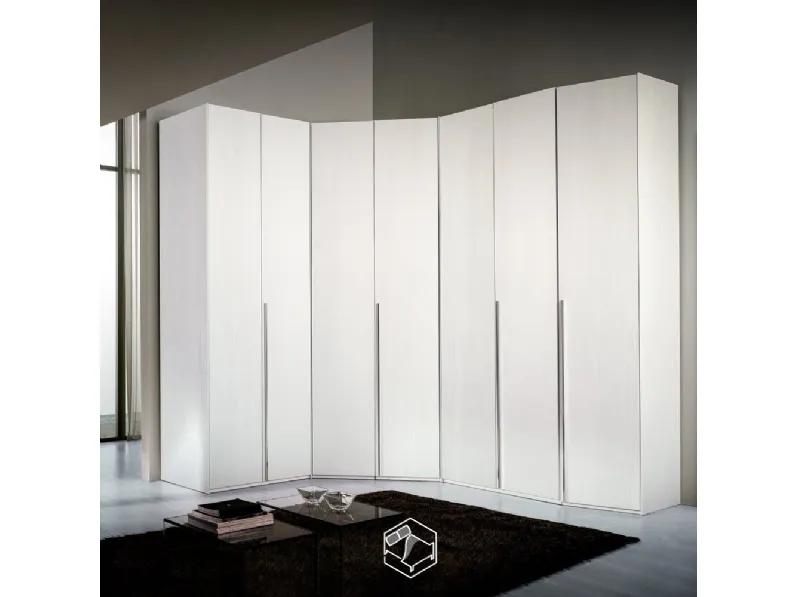 Armadio di Gruppo silwood modello Armadio mod.clever con cabina-spogliatoio-angolare in promo-sconto del 50% in laminato materico con sconto -50%