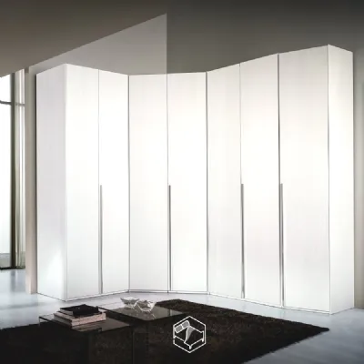 Armadio di Gruppo silwood modello Armadio mod.clever con cabina-spogliatoio-angolare in promo-sconto del 50% in laminato materico con sconto -50%