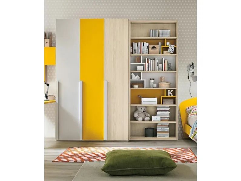 Armadio moderno Armadio con 3 ante battenti in finitura girasole k10 Collezione esclusiva PREZZI OUTLET