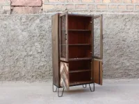 Armadio moderno Aramdio ante legno e  vetro  rennes vintage multicolor   Outlet etnicocon uno sconto imperdibile